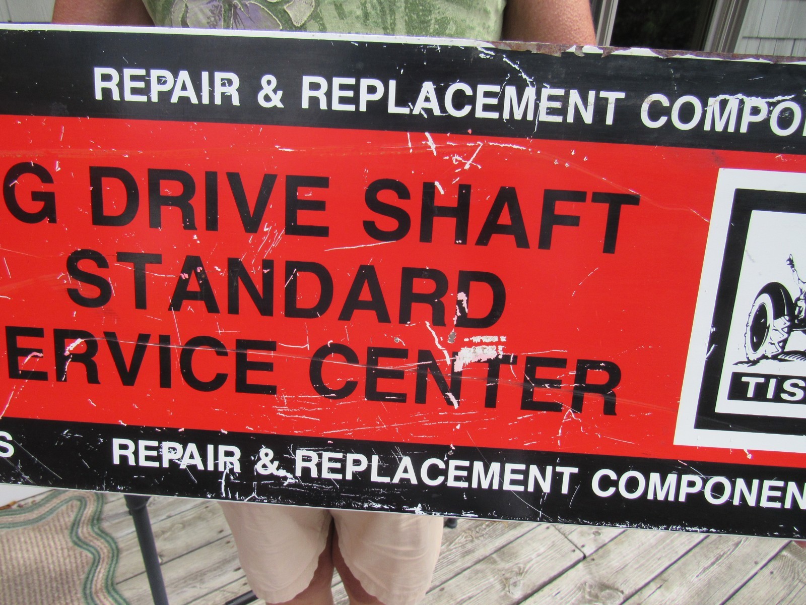 VINTAGE ORIGINAL 1940&rsquo;s 50&rsquo;s TISCO N SERIES TRACTOR PARTS SIGN DRIVE SHAFT