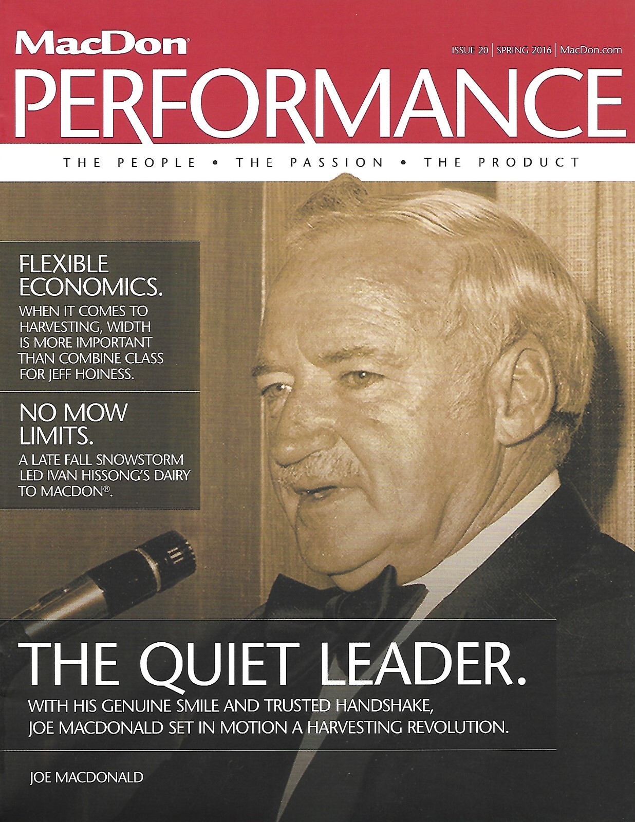 Farm Magazine – MacDon – Joe MacDonald The Quiet Leader – 2016 (F8477)