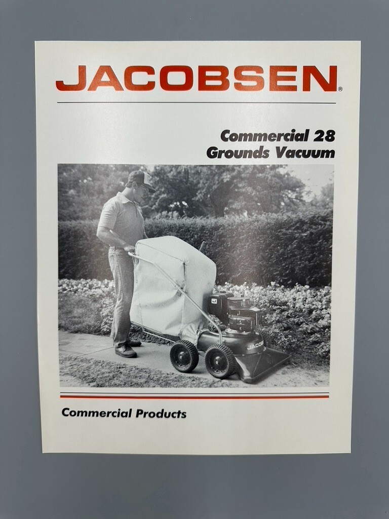 Vintage JACOBSEN Commercial TRACTOR MOWER C118 Vacuum Advertising Brochure