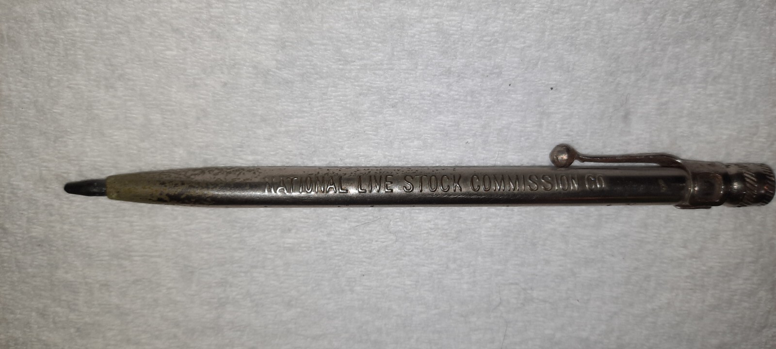 « National Live Stock Commission Co »Chromed Metal LEAD HOLDER Working Mech Pencil