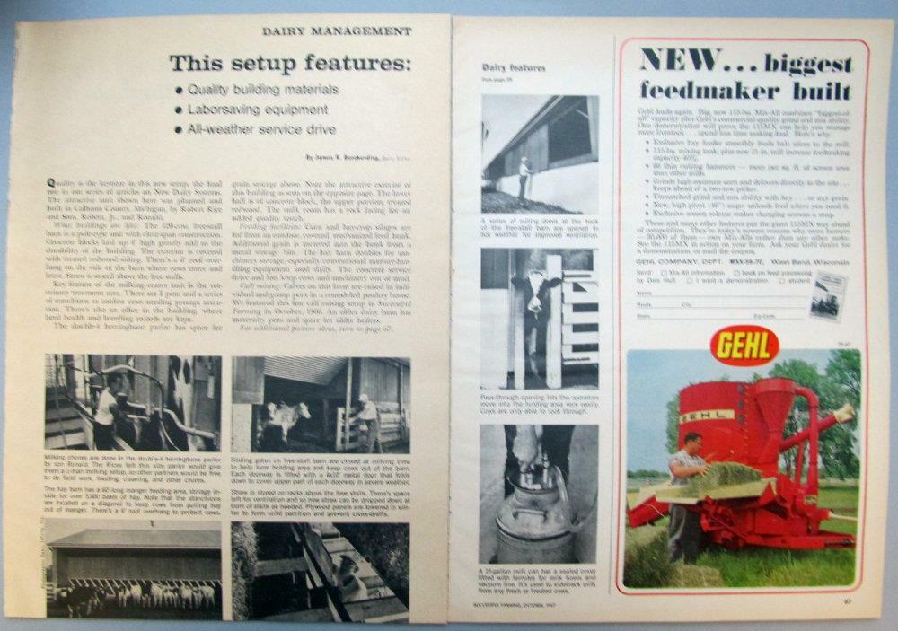 Original 1967 Dairy Article Features Robert Rice Family Calhoun County Michigan