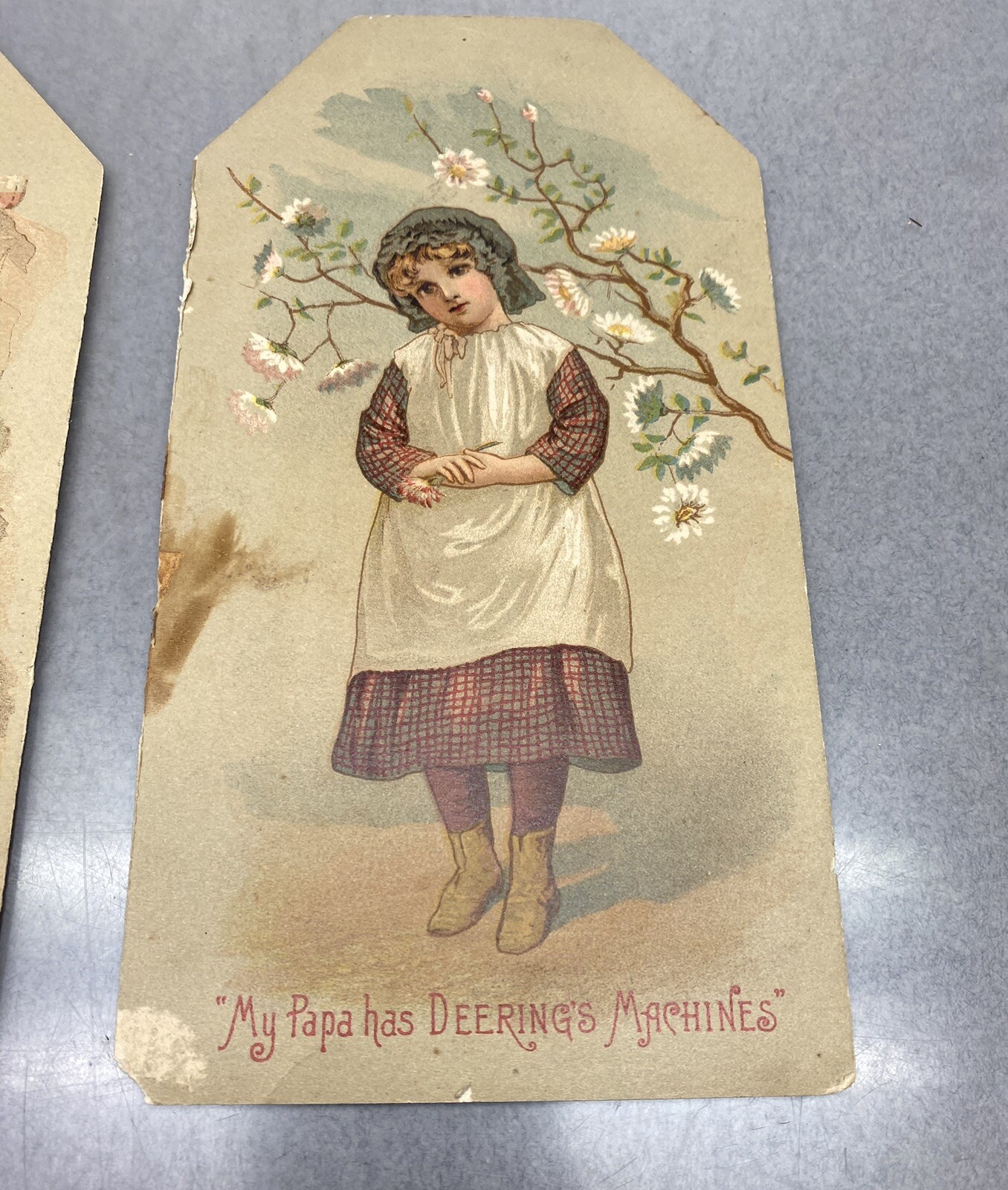 Antique Deering Mower And Reaper Pair Of Victorian Trade Cards