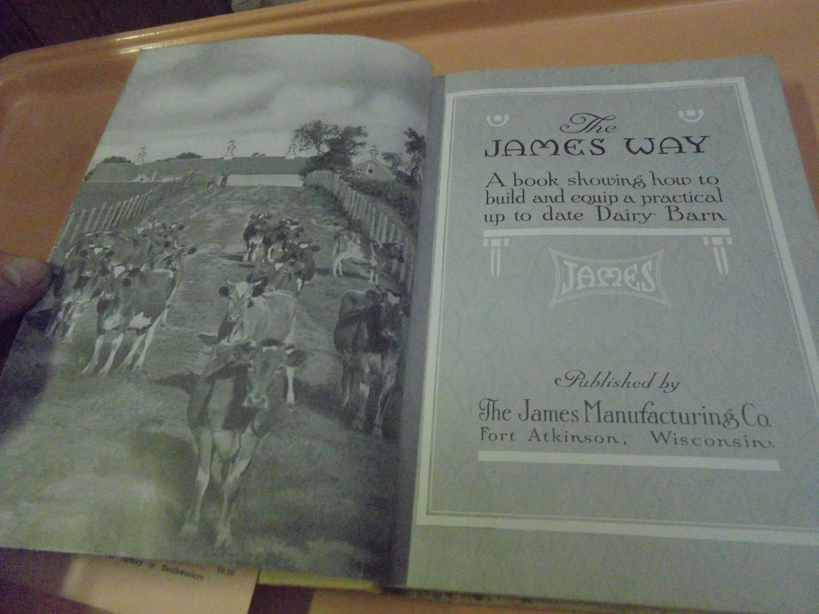 Vintage 1916 The James Way Hard Covered Book Catalog Barns Dairy with price list