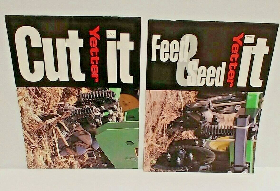 Yetter 1992 Vintage Farming Equipment Brochures Feed & Seed It Cut It