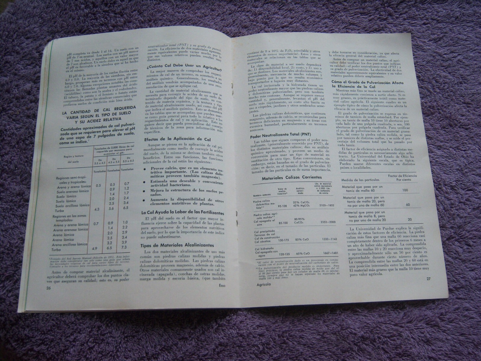 ESSO AGRICOLA SPANISH LANGUAGE BOOKLETS Farming Agriculture