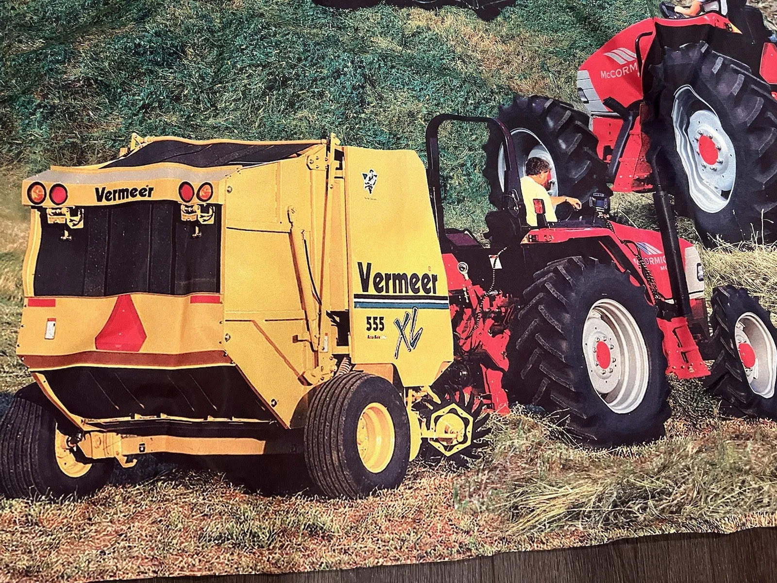 Rare Large 4’x9.5’ Vintage 2001 VERMEER AG Cloth Banner Sign Tractors Farming