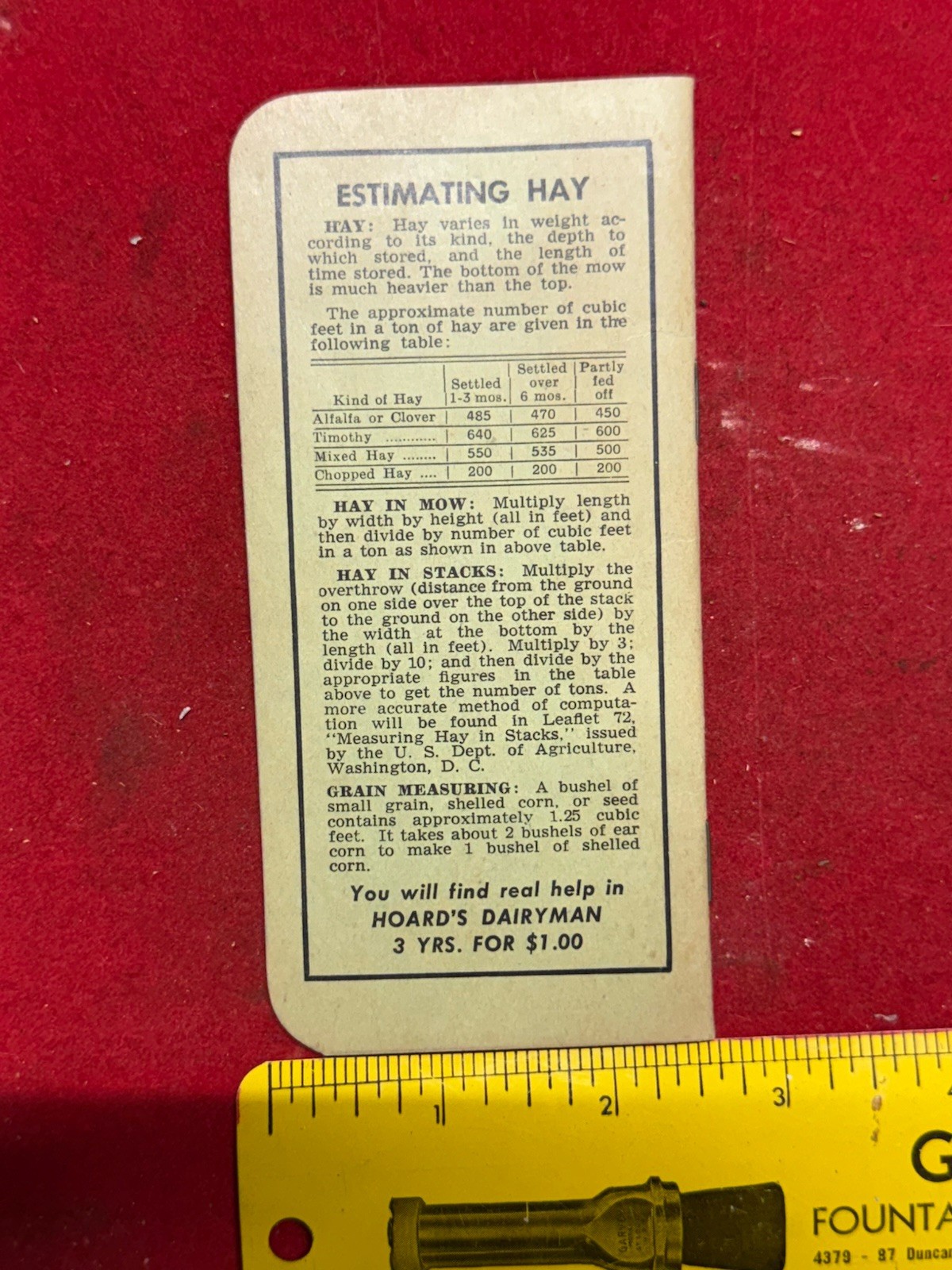 Vintage Hoards Dairyman Magazine Memo Book Fort Atkinson Wisconsin Cattle Cows