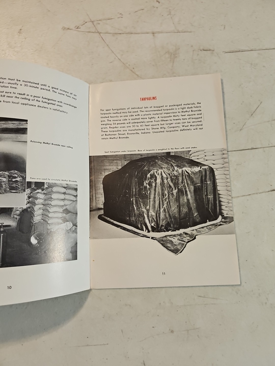 Vintage 1949 Dow Chemical Methyl Bromide Applicators &SUPPLEMENTAl INFO Brochure