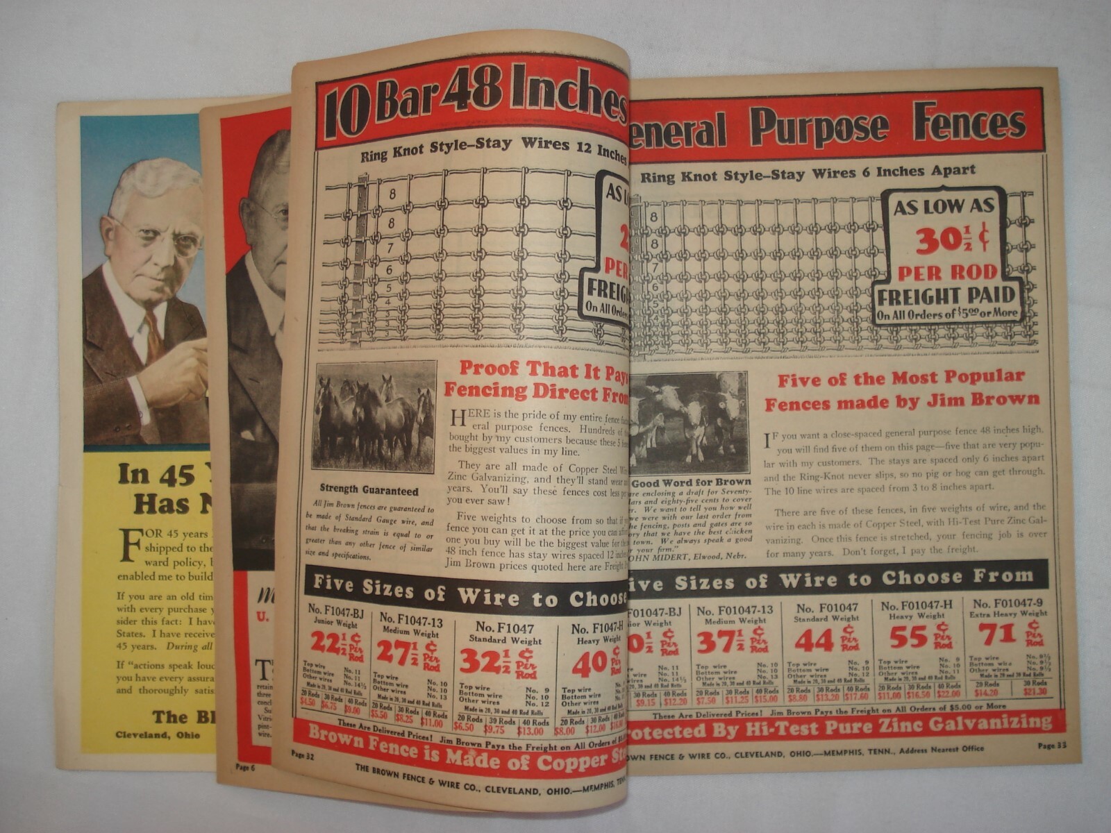 1934 CATALOG BROWN FENCE & WIRE BARGAIN BOOK AGRICULTURAL FARM