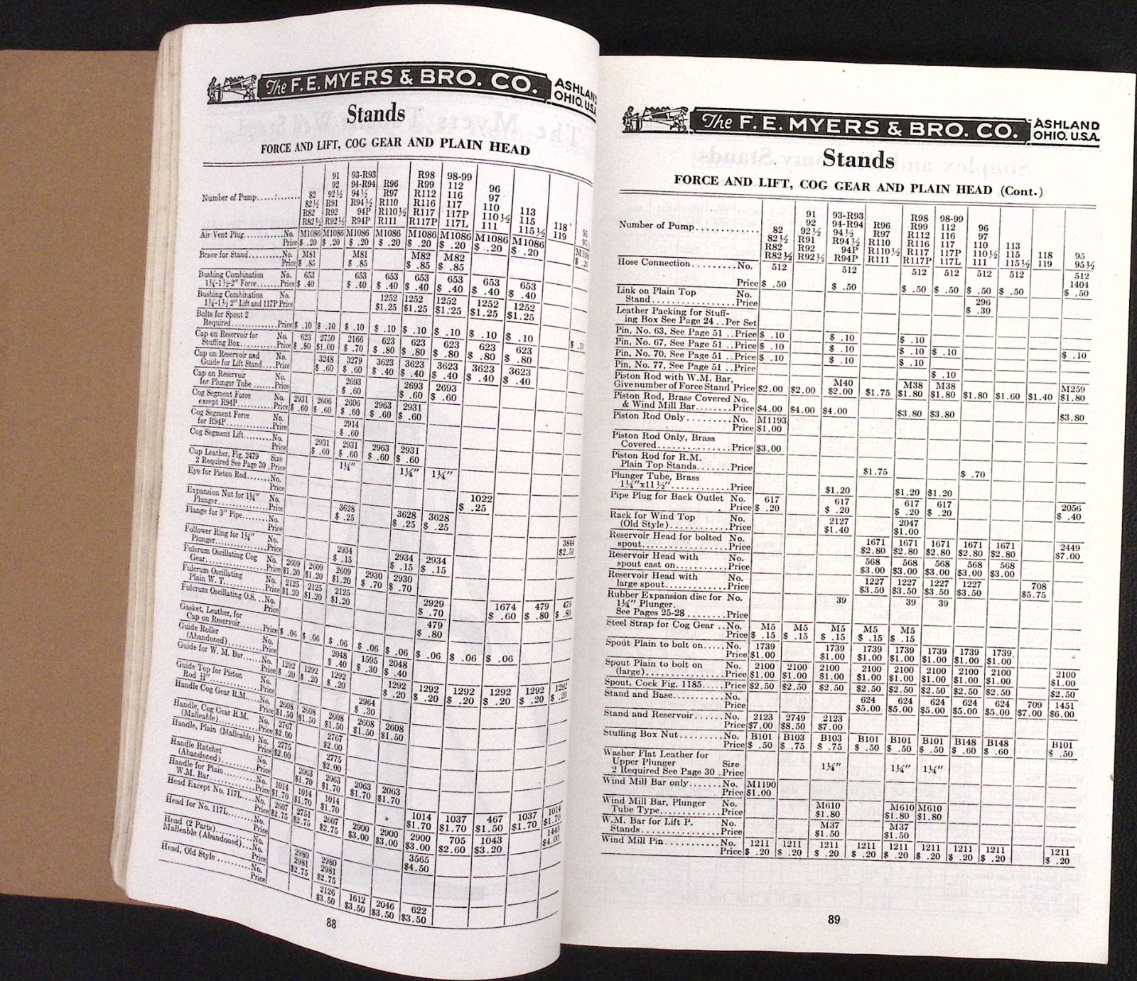 F E Myers & Bro Co Ashland OH No. R42 Repair Catalog Sprayers Hay Tools 1942