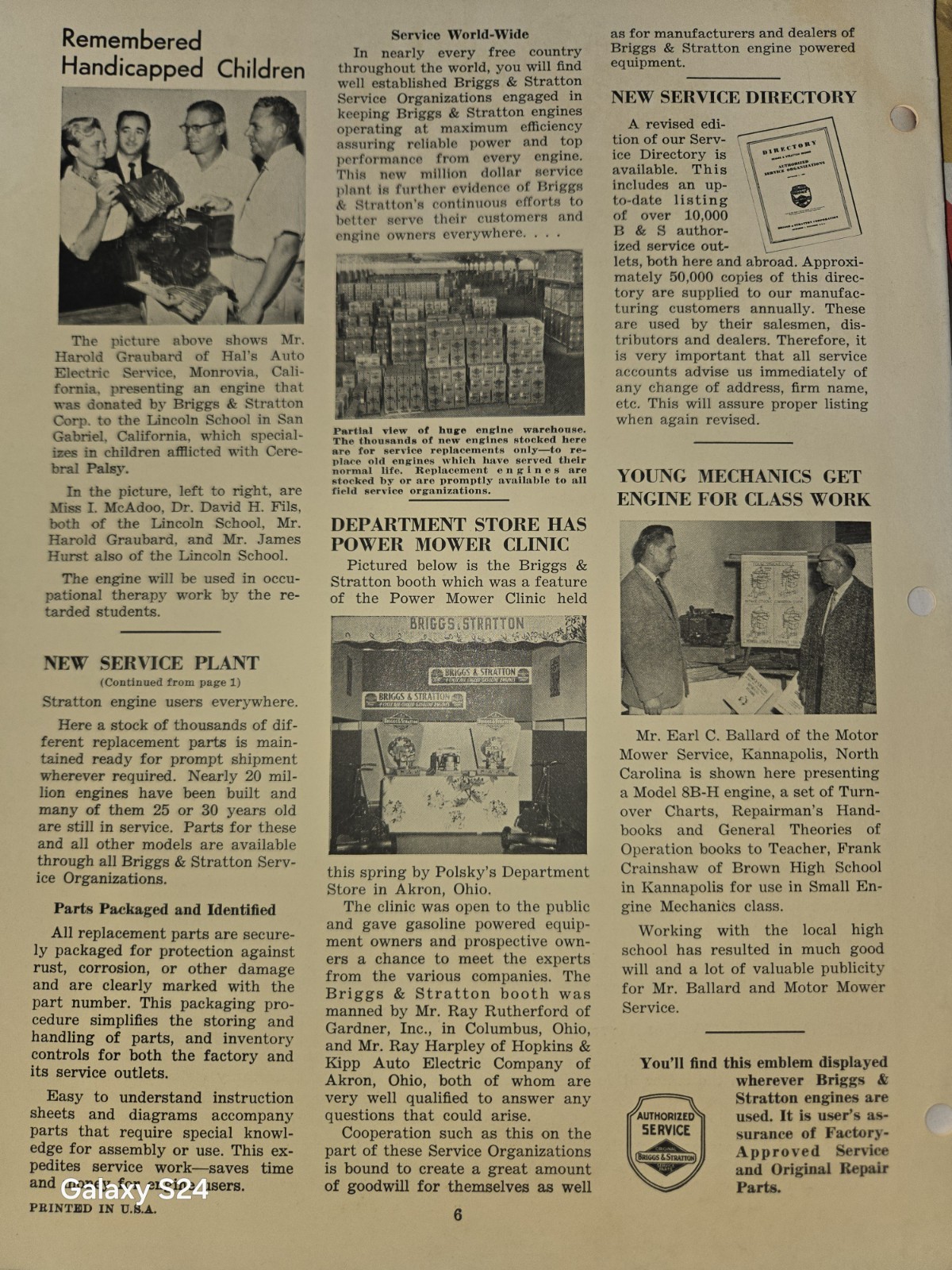 AUGUST-SEPTEMBER 1959 ISSUE BRIGGS AND STRATTON NEWSLETTER