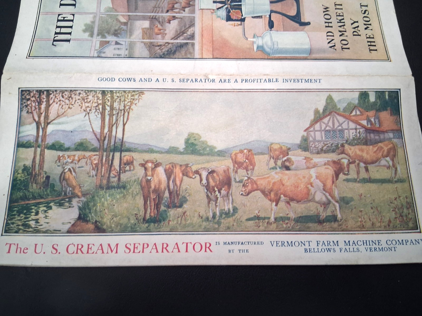 1906 U.S. Cream Separator Catalog Vermont Farm Machine Dairy Bellows Falls color