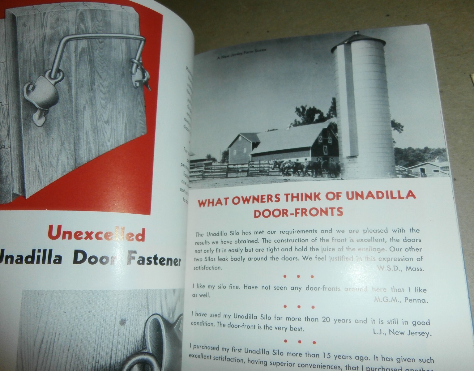 Vintage Unadilla NY Silo Co Farm Silos Sales Brochure