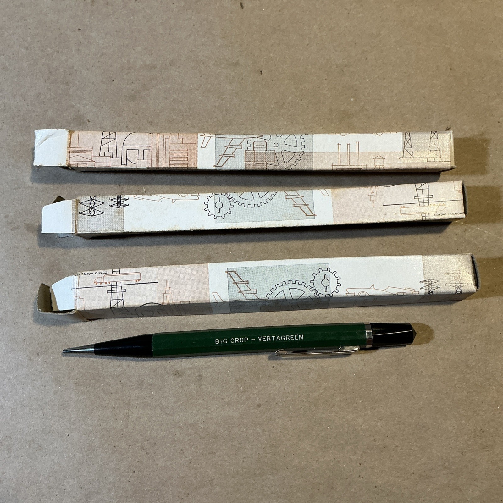 Group Of 3 NOS Big Crop Vertagreen Armoir Fertilizer Mechanical Pencil INV-AD52