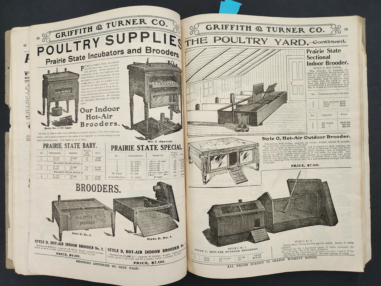 1905 antique GRIFFITH TURNER baltimore md FARM GARDEN SUPPLY CATALOG agriculture