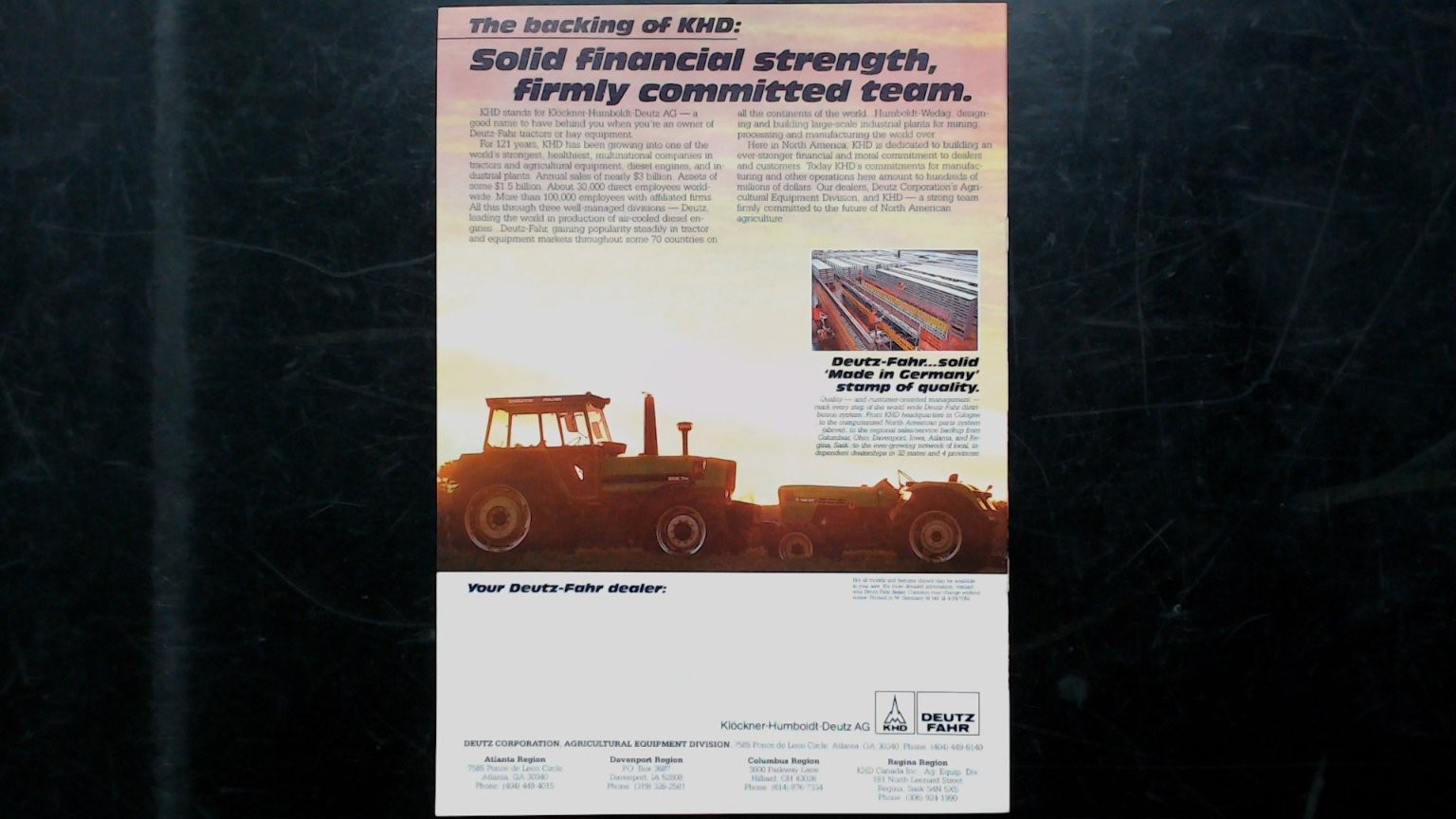 Deutz-Fahr Agricultural Brochure DX Series Tractors Vintage Collectible