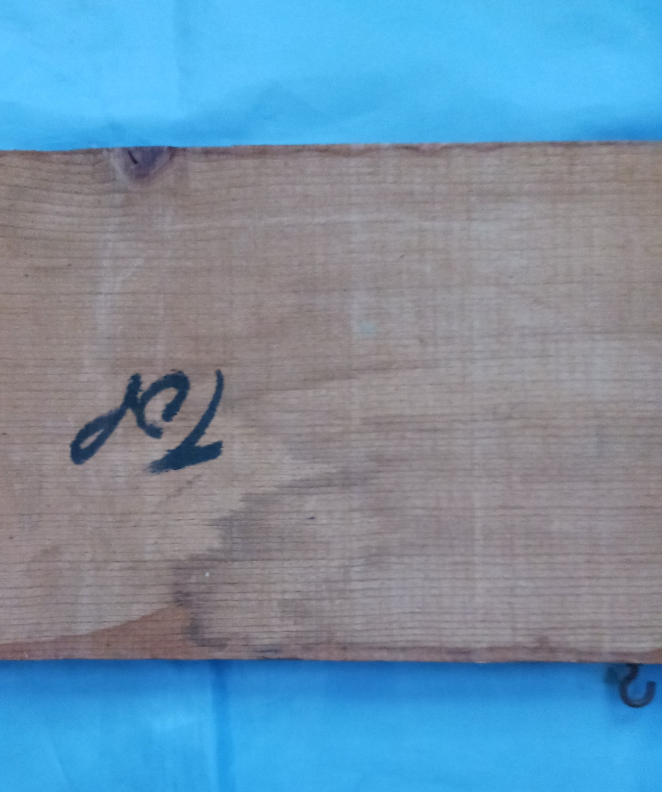 Vintage CAMEL Mountain Fruits Placer County Wood Crate Piece Blue Anchor
