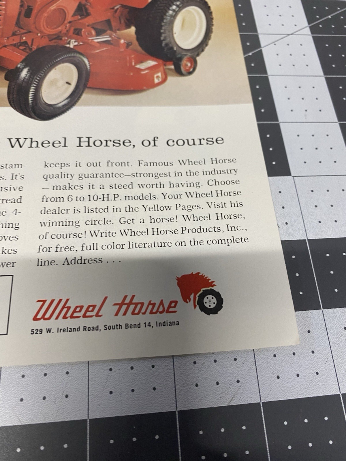 1965 Wheel Horse: Wheel a Matic Drive – Vintage Print Ad