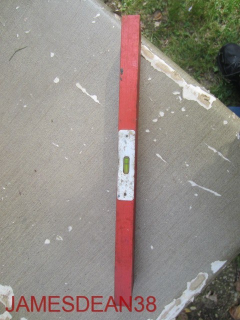 VINTAGE JABUSCH IMPLEMENT CO RULER LEVEL FOOT STICK DEER PARK WISCONSIN