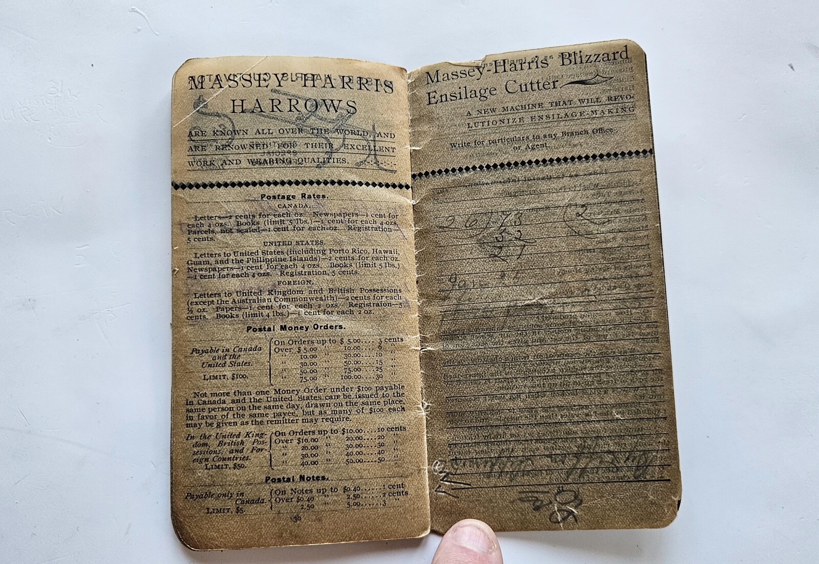 vtg 1904 massey harris pocket compendium booklet