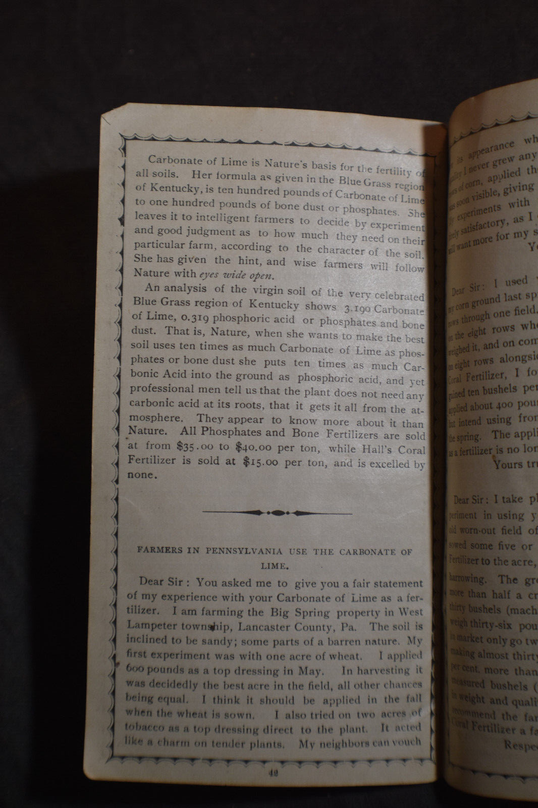Ca 1888 Vermont Chemical Fertilizer Company Brochure – Vergennes Vermont