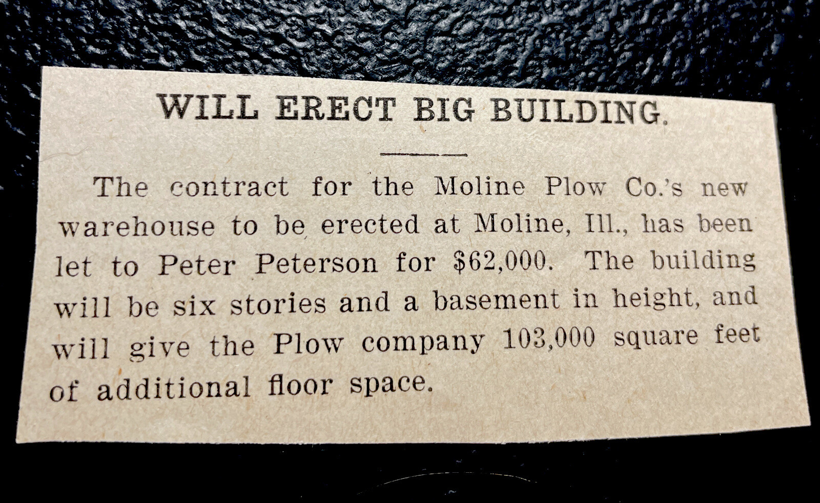 ORIGINAL 1907 Moline Plow Co. Farm Advertising Article – Illinois