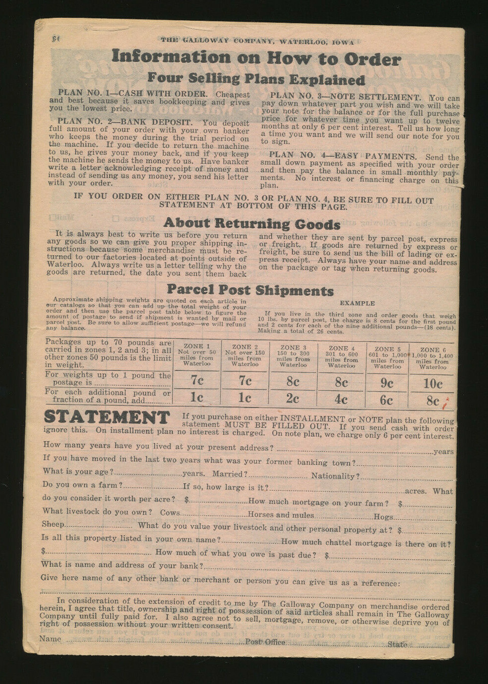 1931 Galloway&rsquo;s Bargain Direct from Factory to Farm Farming Catalog Waterloo IA
