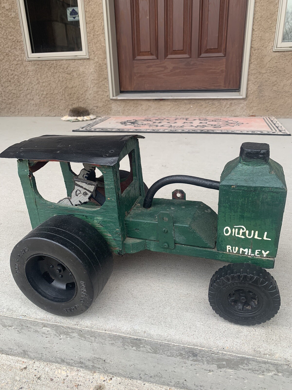 Vintage Rumley Oil Pull Tractor Oil Folk Art Collectible Tractor