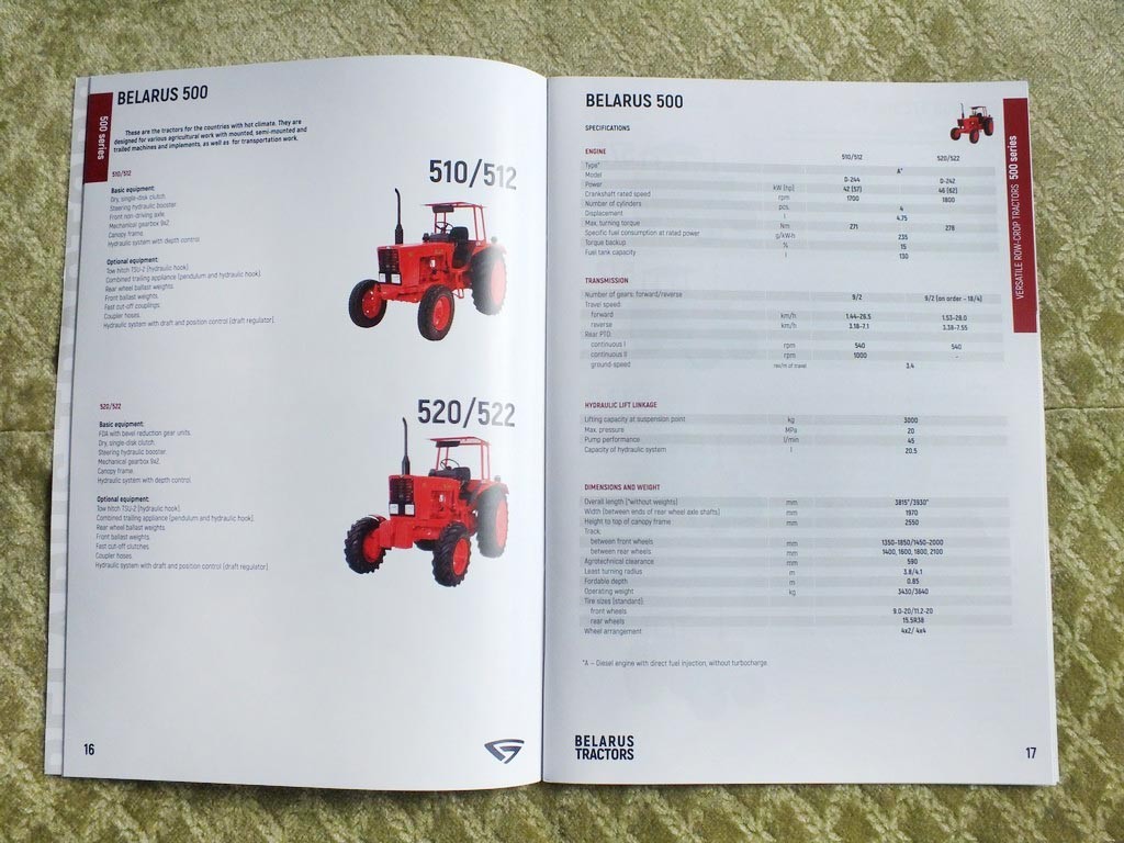 MTZ BELARUS Belarusian Tractor Loaders Brochure Anniversary Limited Catalog 2026