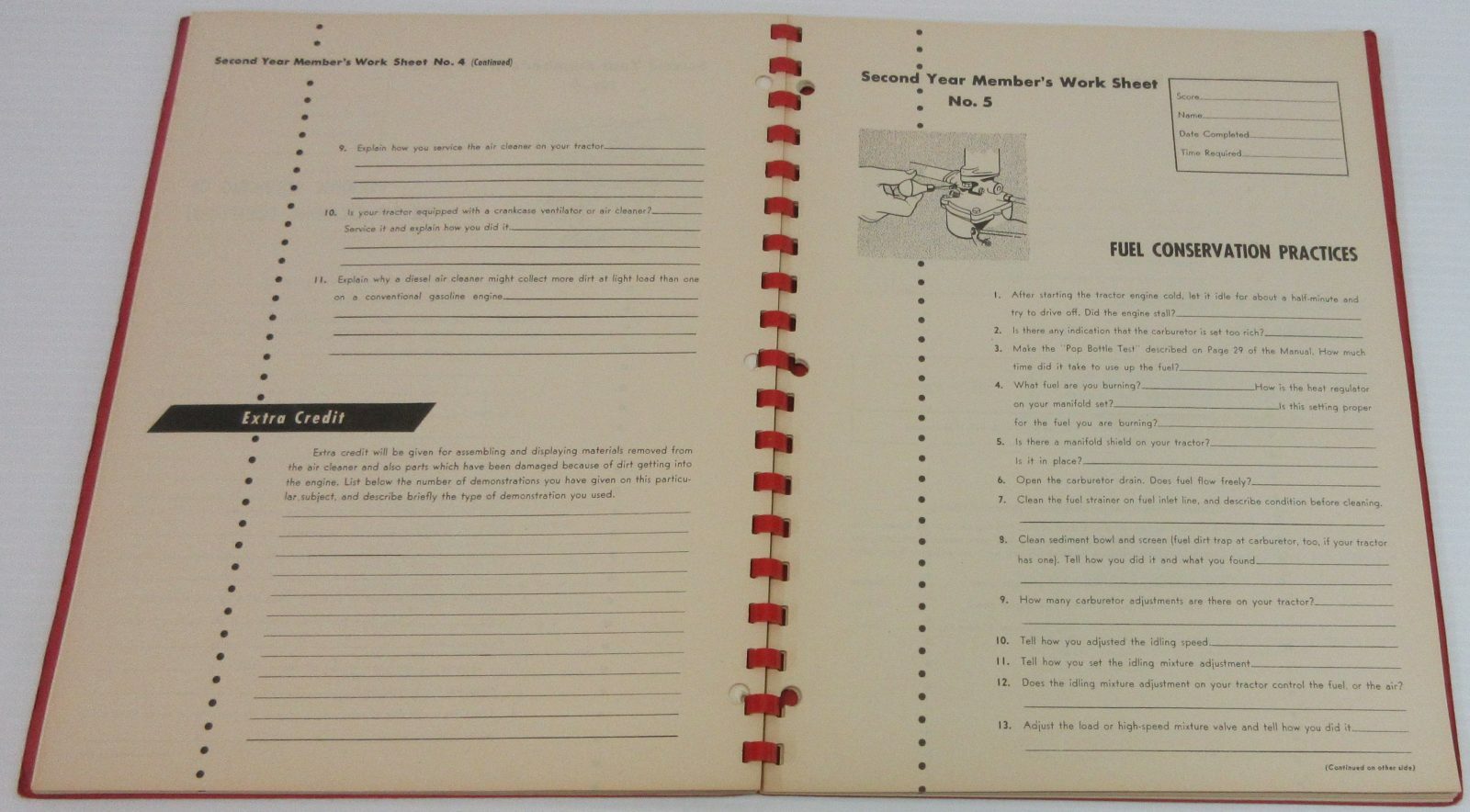 1951 Farm Tractor Maintenance For 4-H Club Members Book – Imperial Oil Esso