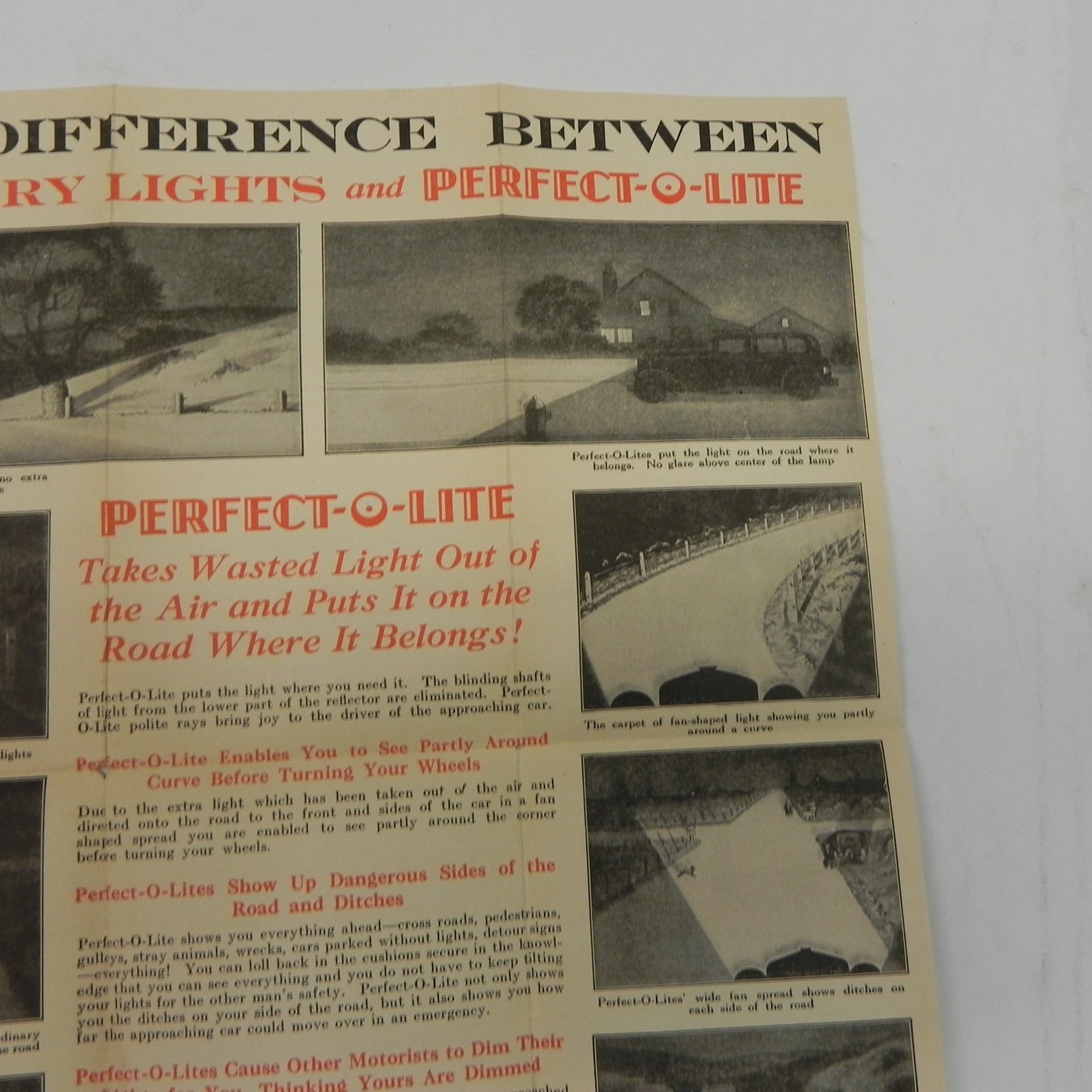 VINTAGE 1930S PERFECTO LITE SALES BROCHURE MAILOUT JOBBER DEALERSHIP AD