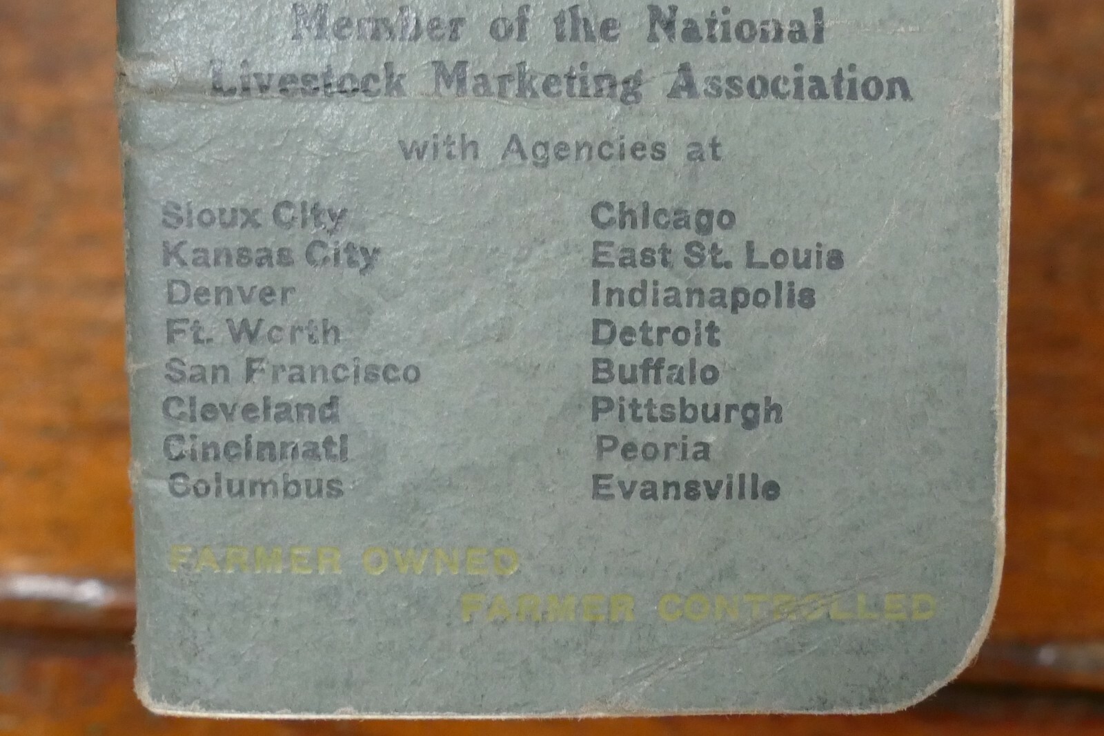 Vintage 1930’s Producers Commission Association Livestock Notebook Sioux City IA