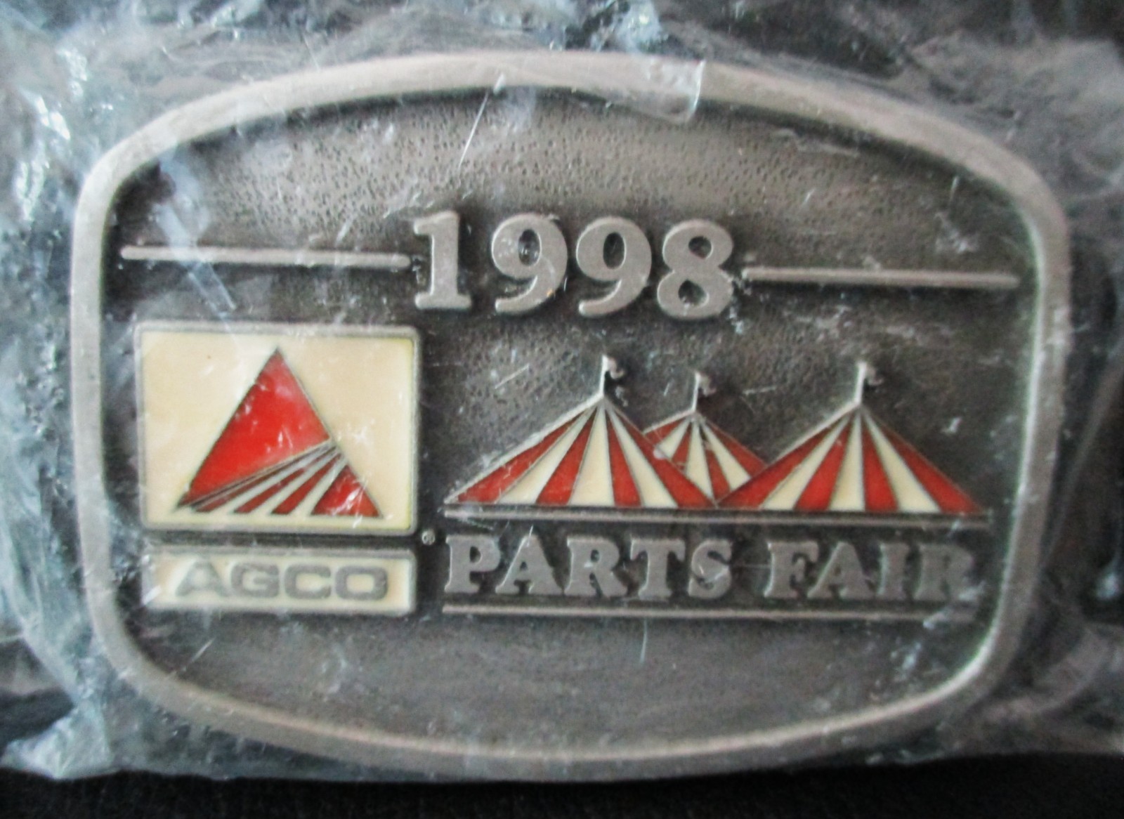 Agco 1998 Parts Fair Pewter & Enamel Belt Buckle 2nd in Series Limit Ed SpecCast