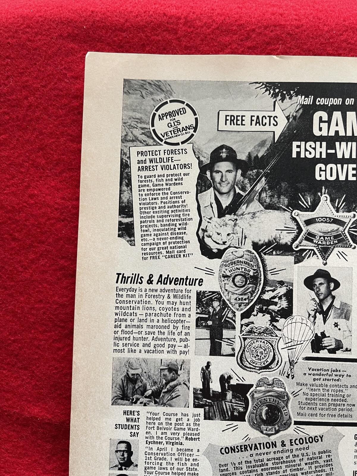 Vintage 1972 Print Ad North American School Of Conservation