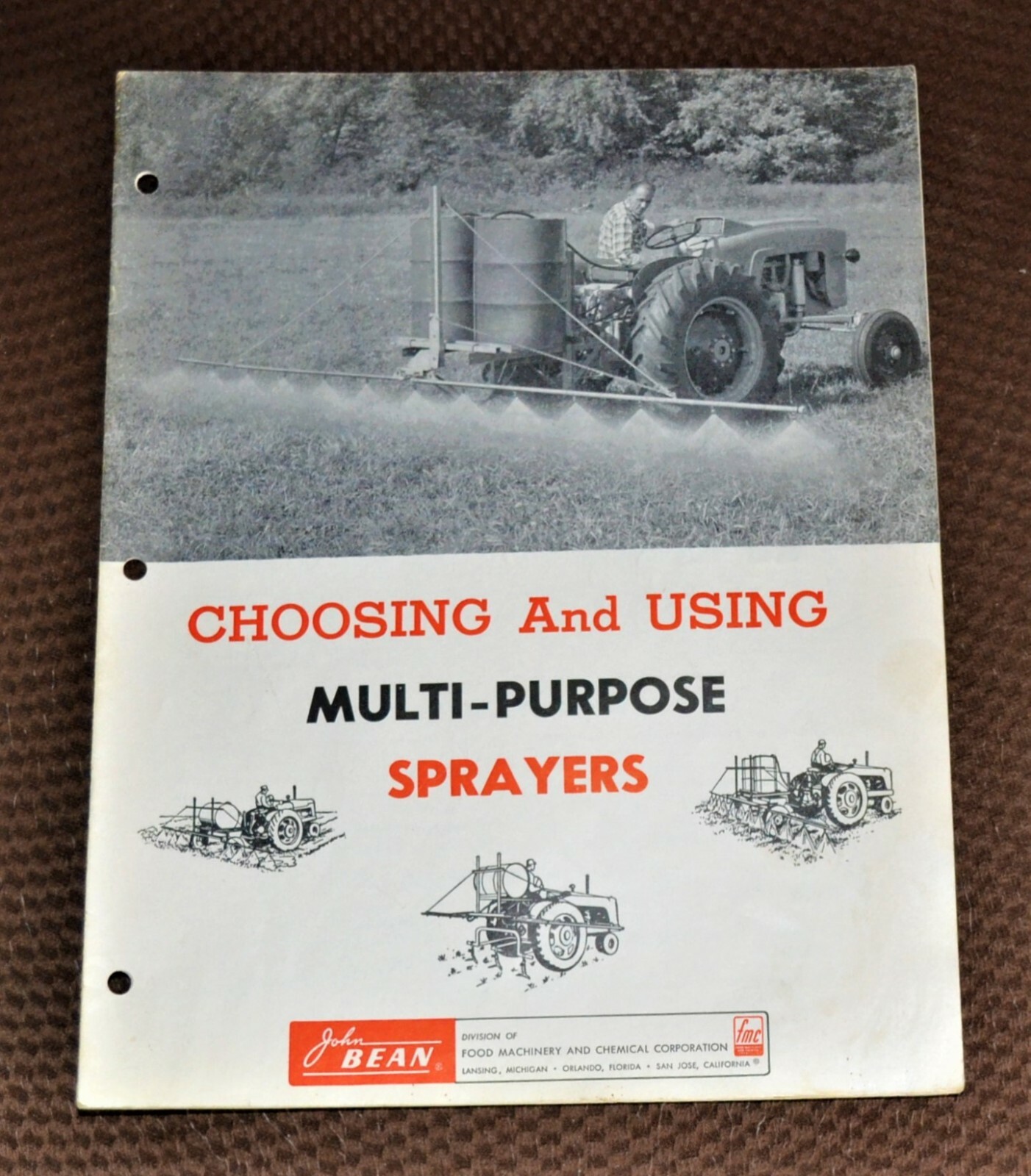 VTG 1960 John Bean Bond Multi Purpose Sprayers Brochure