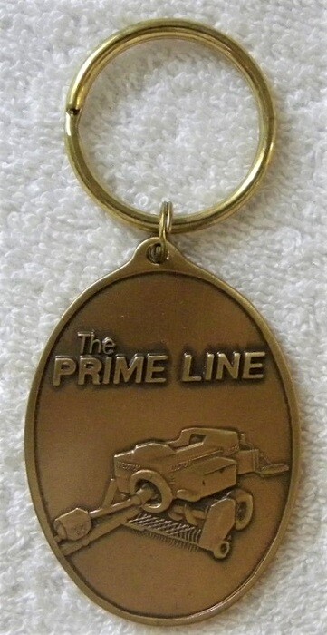 1986 Hesston&rsquo;s Prime Line Farm Equipment, Hay Baler Brass KEYCHAIN, Unused