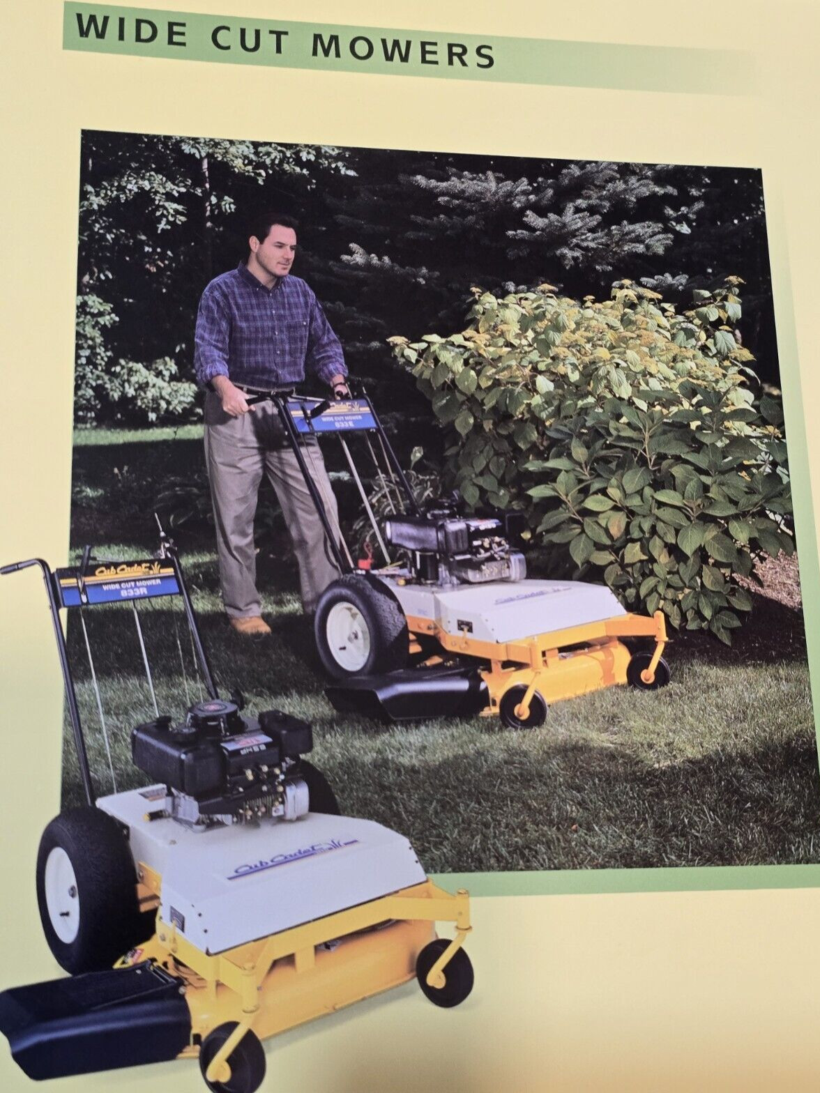 1997 Cub Cadet MTD Ad Brochure Wide Cut Commercial Mowers Equipment Specs