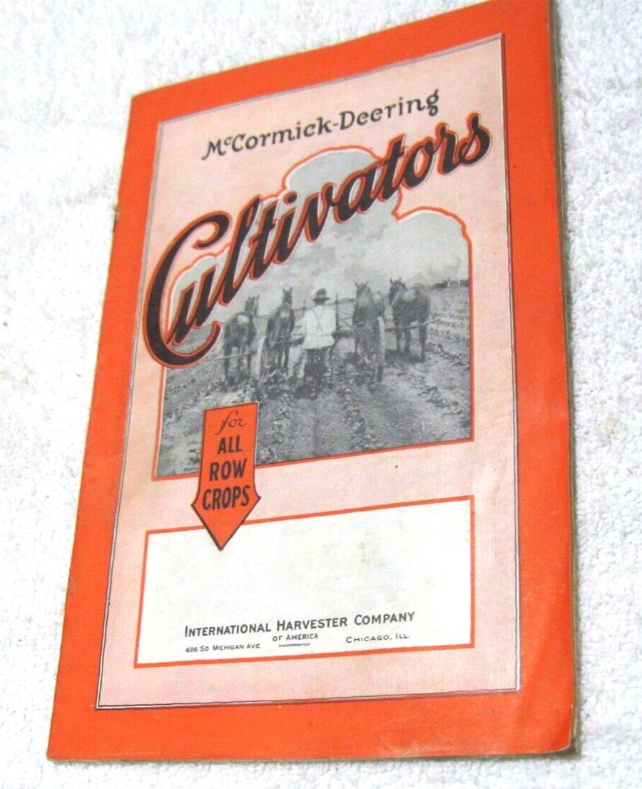 VINTAGE 1927 McCORMICK DEERING HORSE DRAWN CULTIVATORS BROCHURE