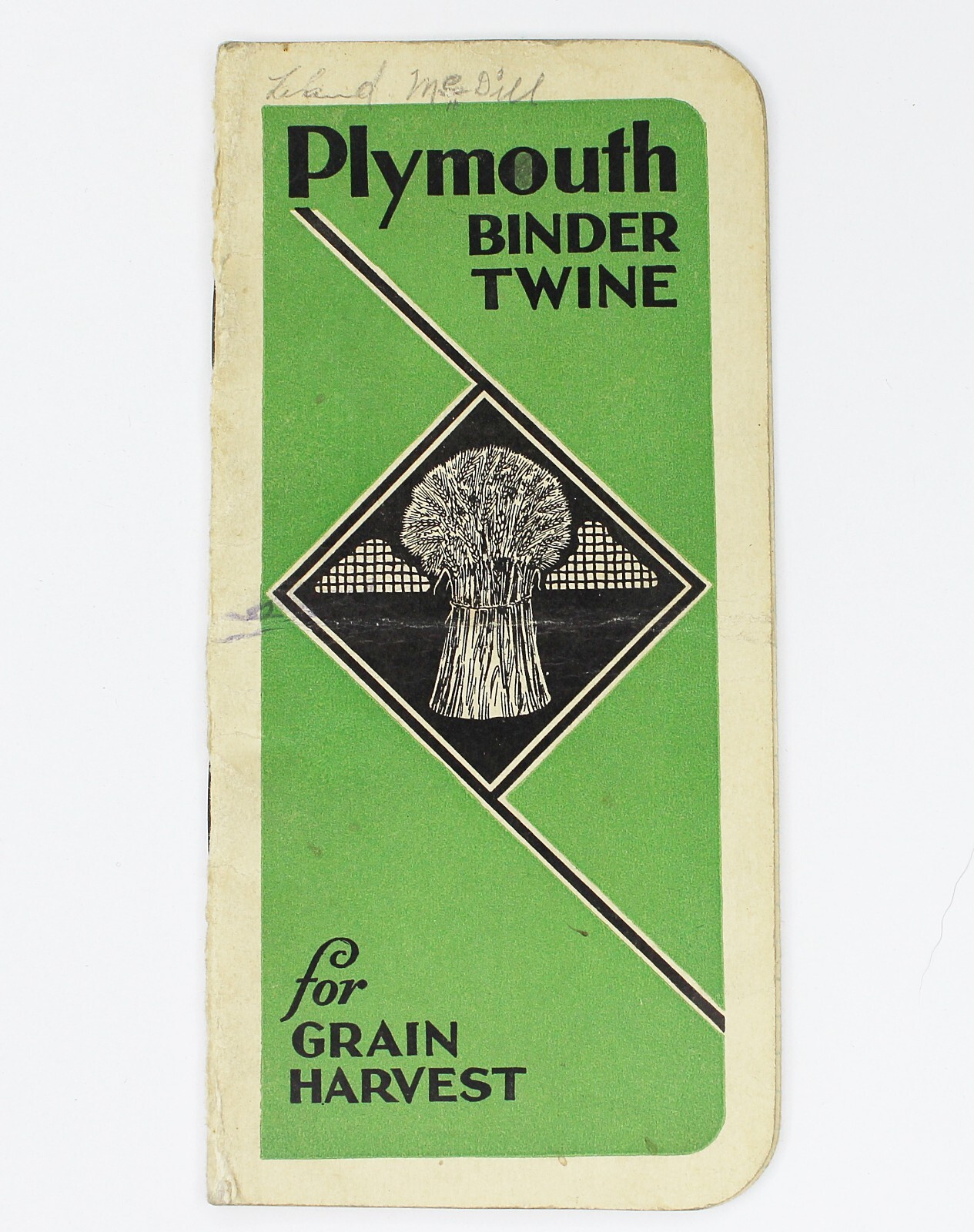 Vintage 1933 PLYMOUTH BINDER TWINE for Grain Harvest Data Notebook