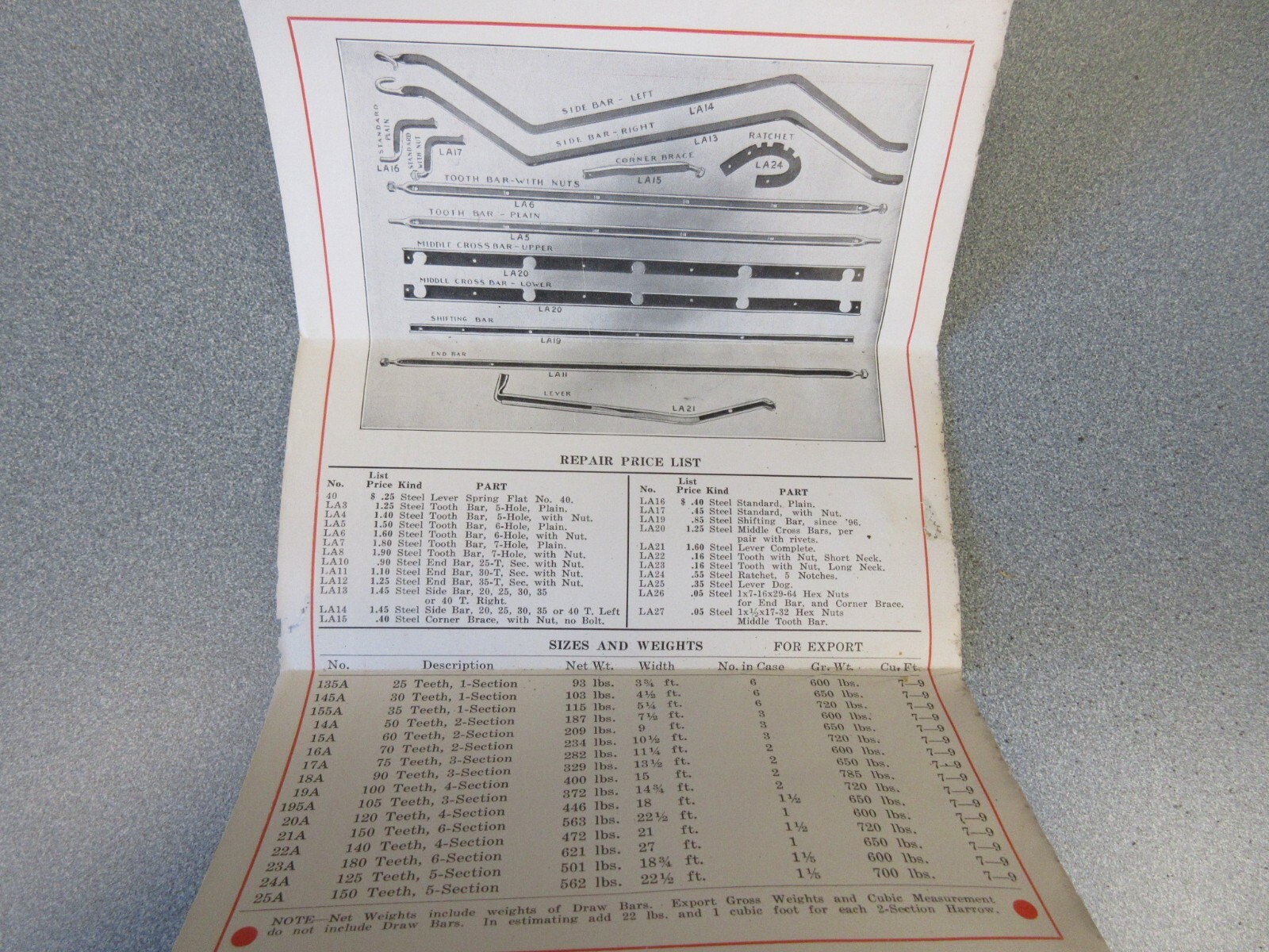 Roderick Lean Spike Tooth Harrow Sales Brochure Pocket Size