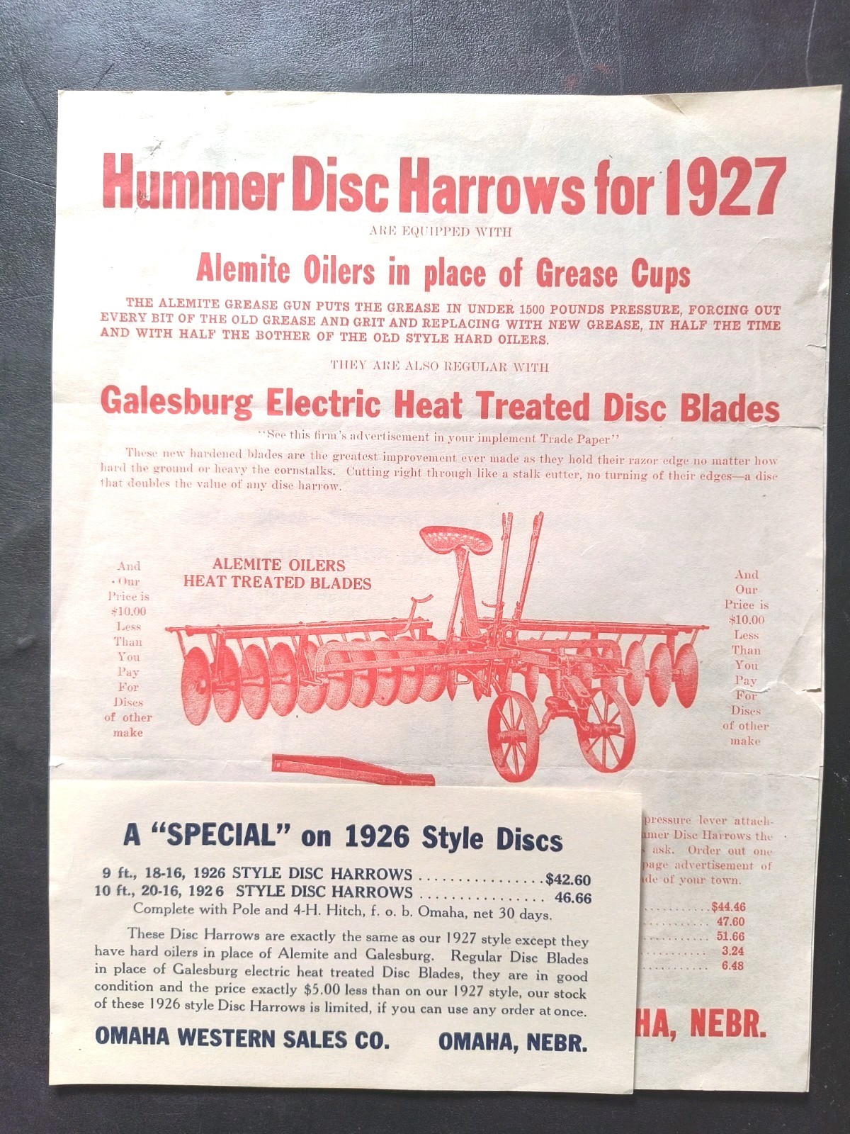 1920s Hummer Plow Works Sales Brochure Lot Springfield Ill. Farm Poster