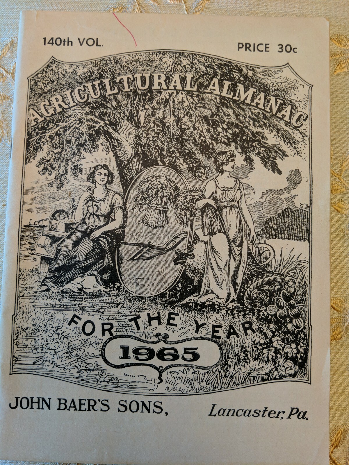 John Baer&rsquo;s Sons Agricultural Almanac for the Year 1965, Lancaster, Pennsylvania