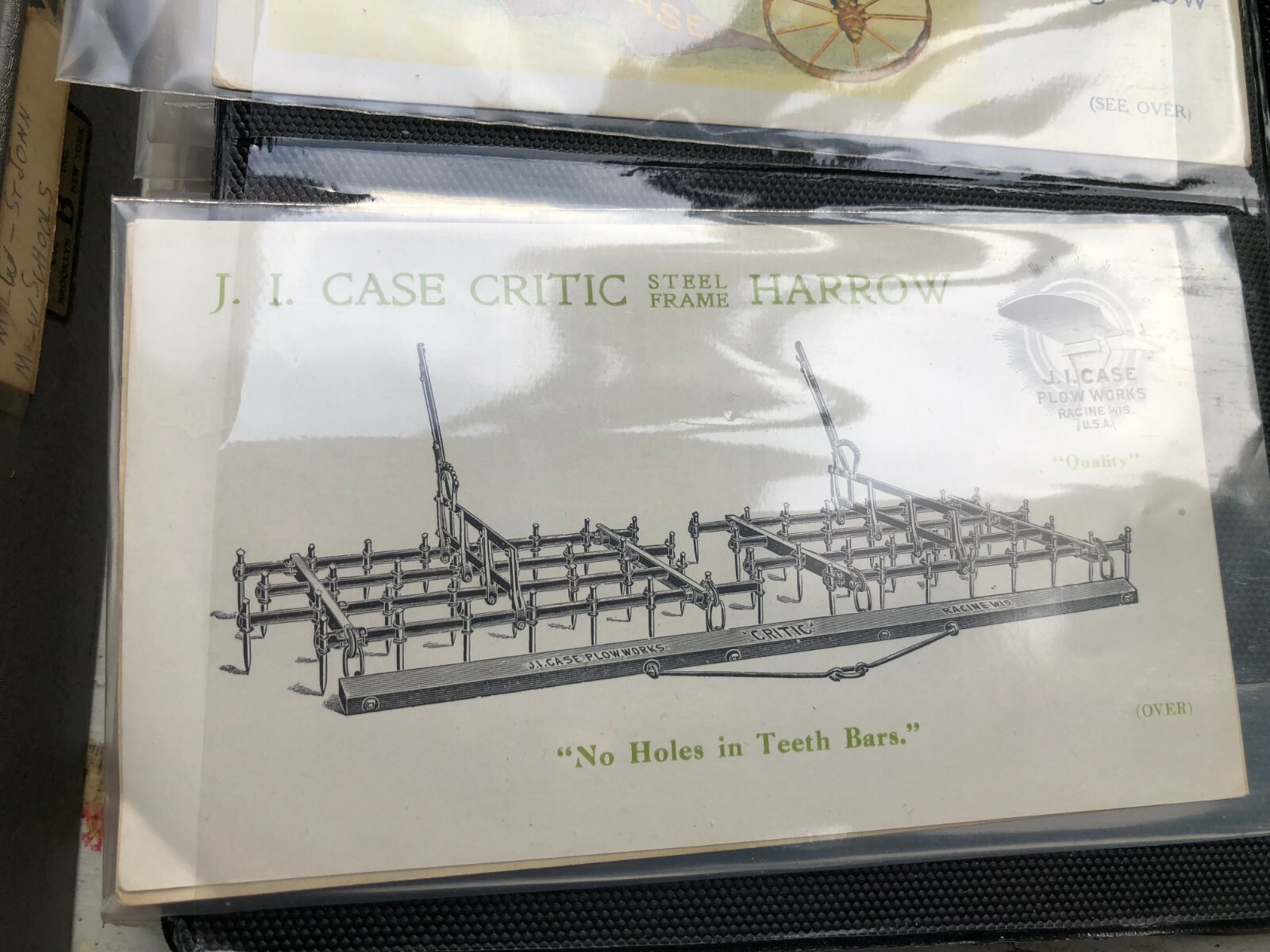 MISC-4157 early1900s/late 1800s J I CASE FARM IMPLEMENT flyer STEEL FRAME HARROW