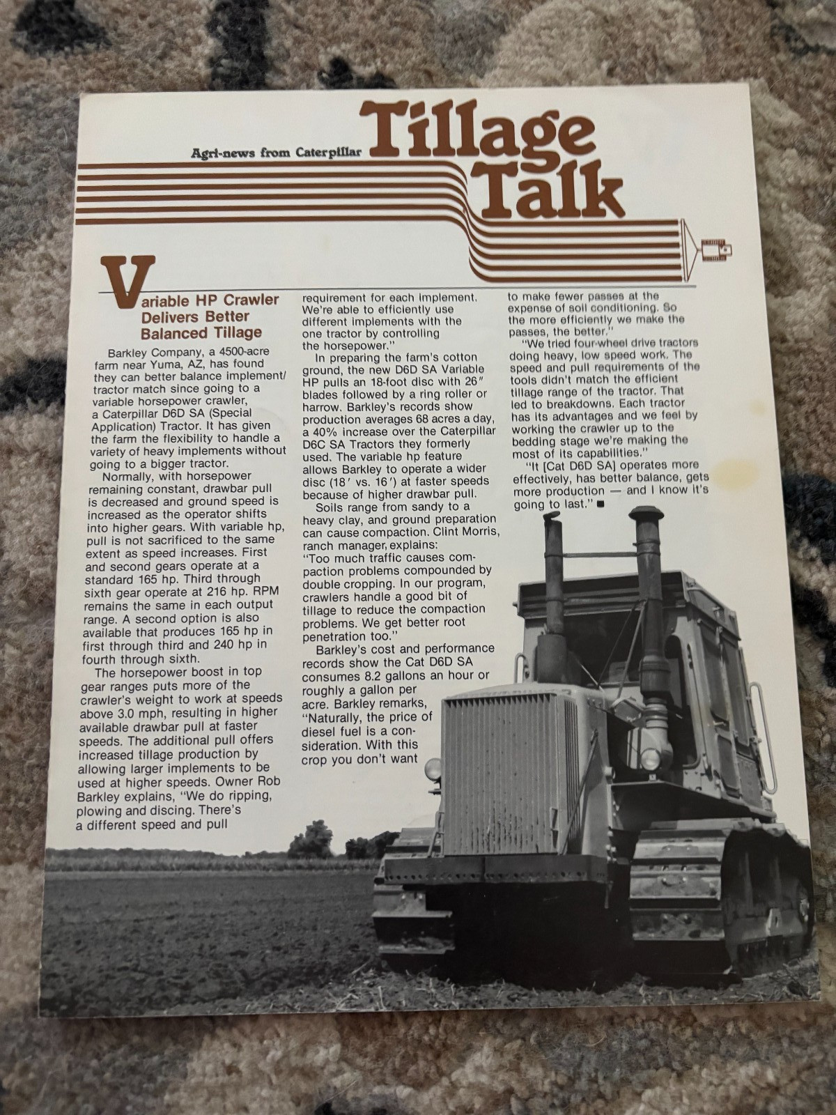 Caterpillar CAT Tillage Talk Brochure FCCA25