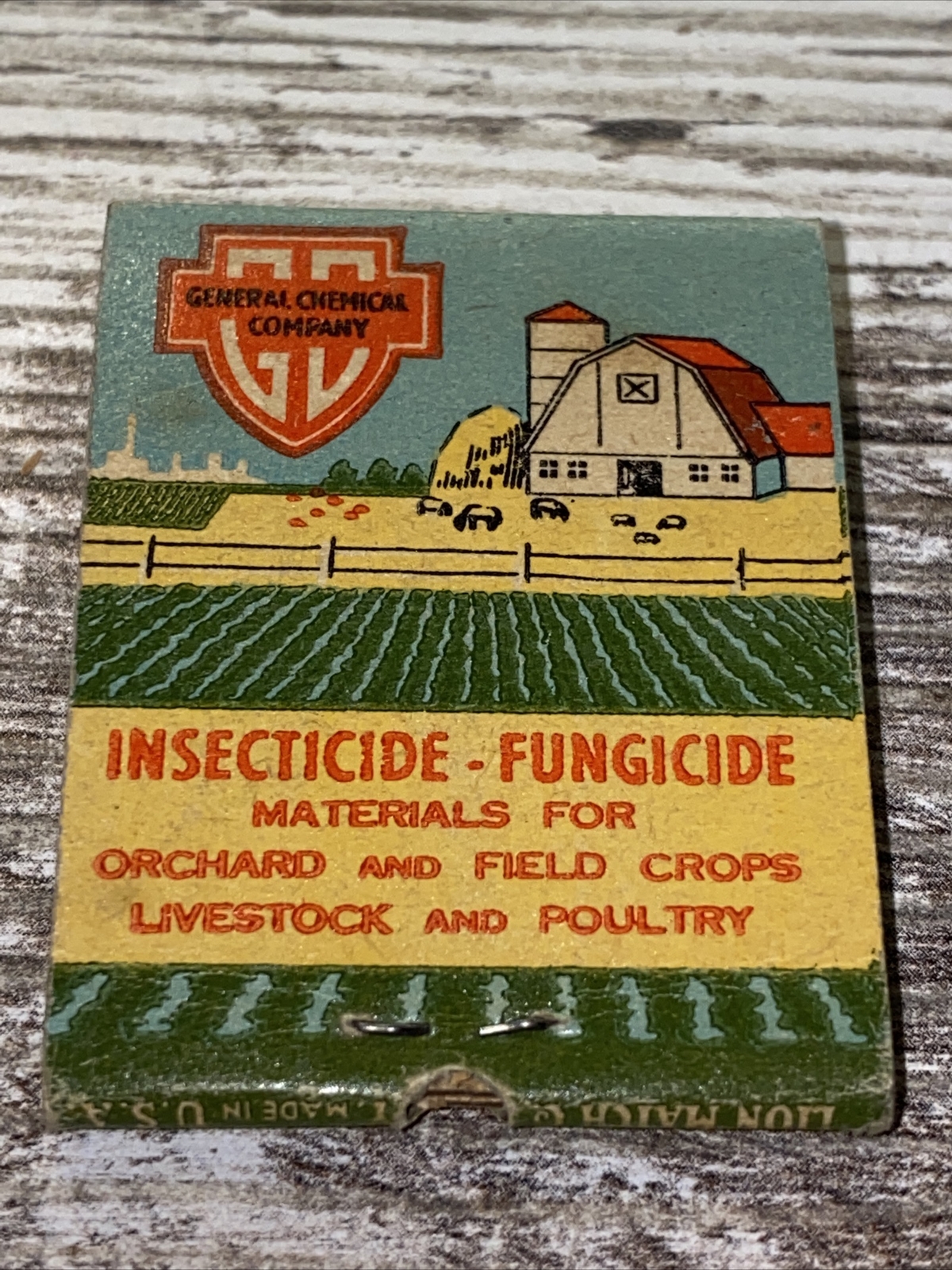 Vintage Orchard Brand Sprays & Dust Matchbook General Chemical Company