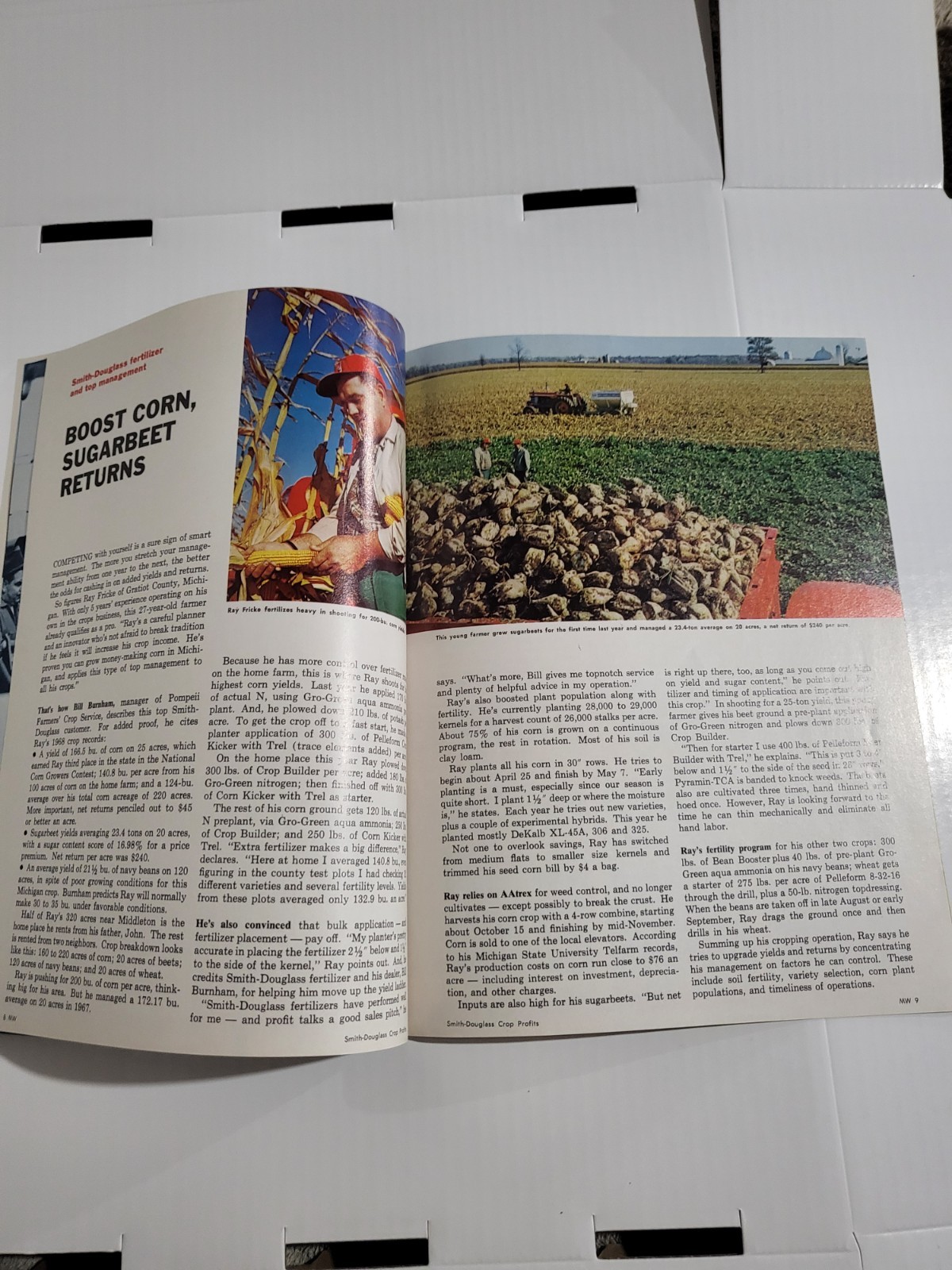 Vintage 1969 Smith-Douglass Guide To Crop Profits BOOKLET IH CASE John Deere