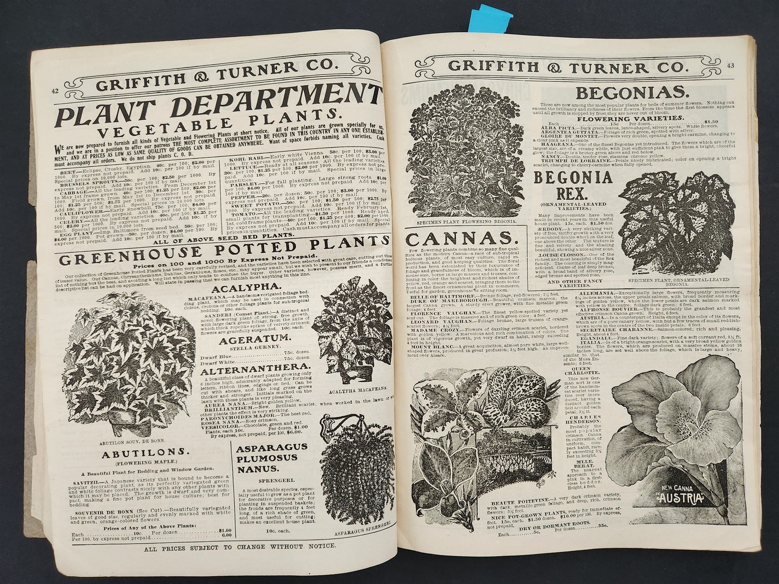 1905 antique GRIFFITH TURNER baltimore md FARM GARDEN SUPPLY CATALOG agriculture