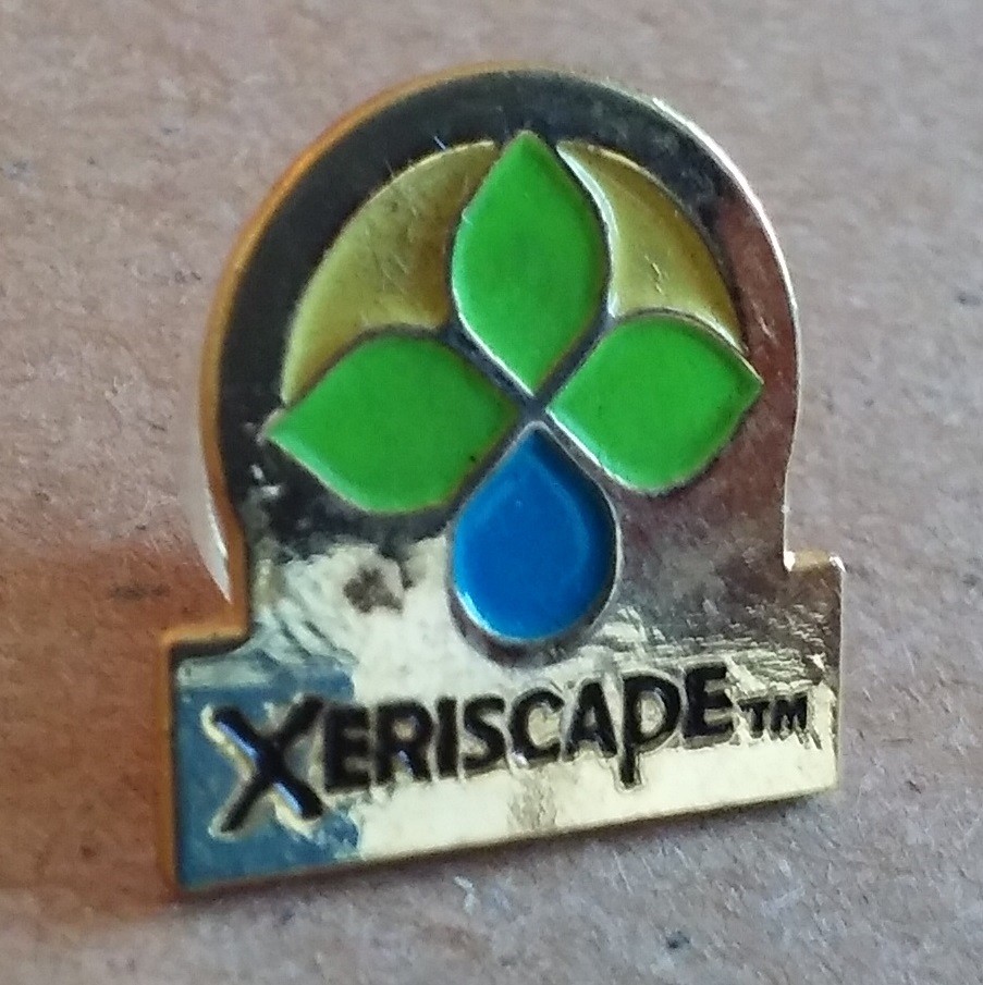 Xeriscape vintage enamel pin Garden Desert Landscape design