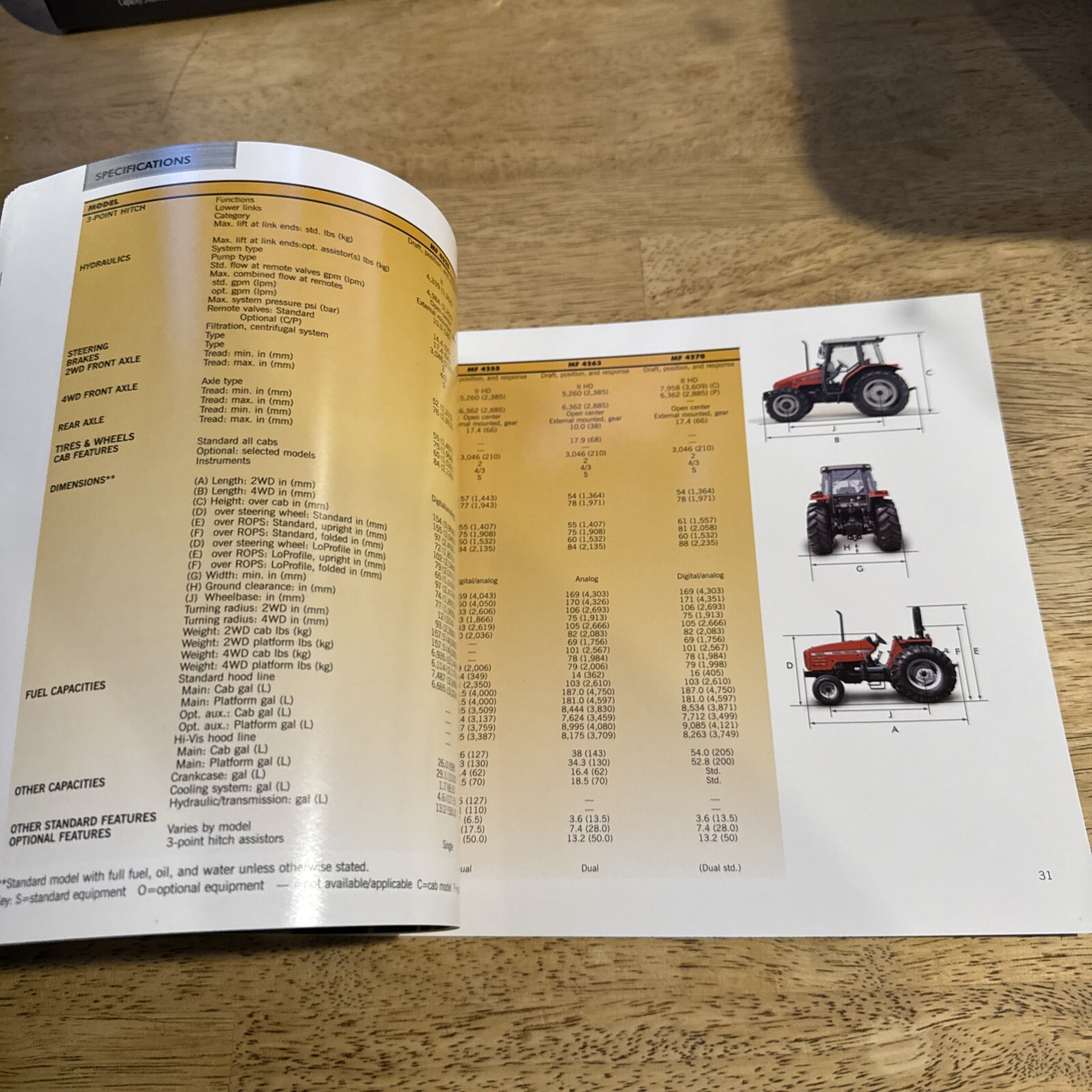 2001 MASSEY FERGUSON 4200 Series 55-99 PTO HP Tractors Sales Brochure