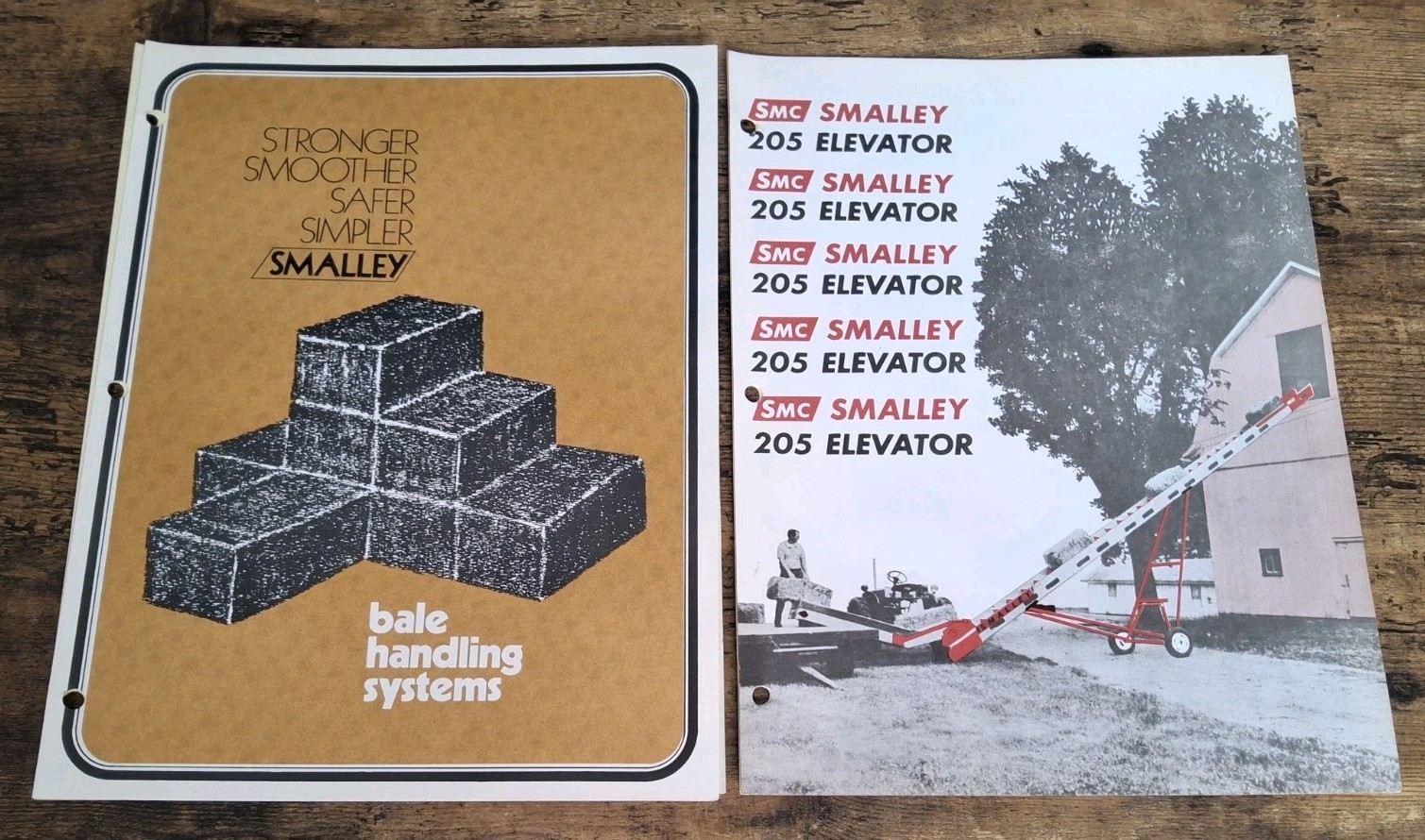 SMC Smalley 205 Elevator And Bale Handling Systems Brochures With Price Lists